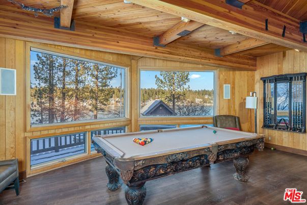 Billiard Table, Game Room, Interior, Wooden Beams, Wooden Ceilings, Wood Texture Flooring, Wooden Walls