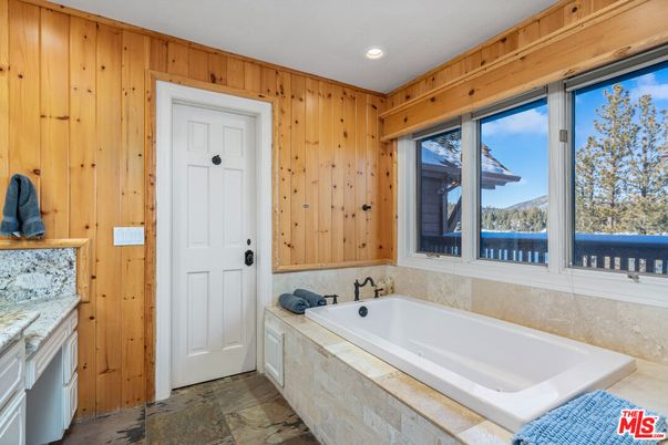 Bathroom, Interior, Recessed Lighting, Wooden Walls