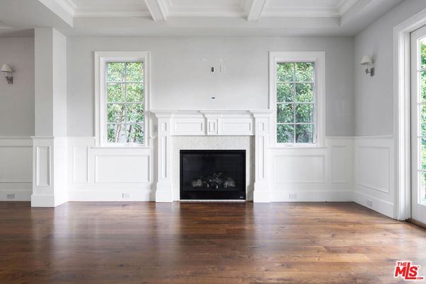 Empty room, Fireplace, Interior, Wood Texture Flooring