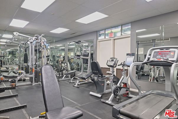 Fitness Equipment, Gym, Interior, Recessed Lighting