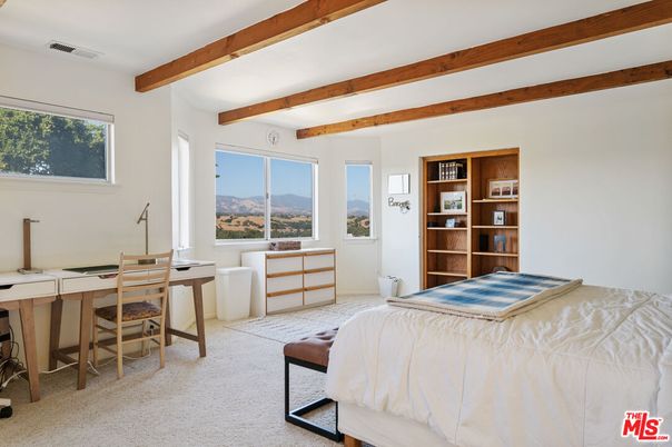 Bedroom, Home Office, Interior, Wooden Beams