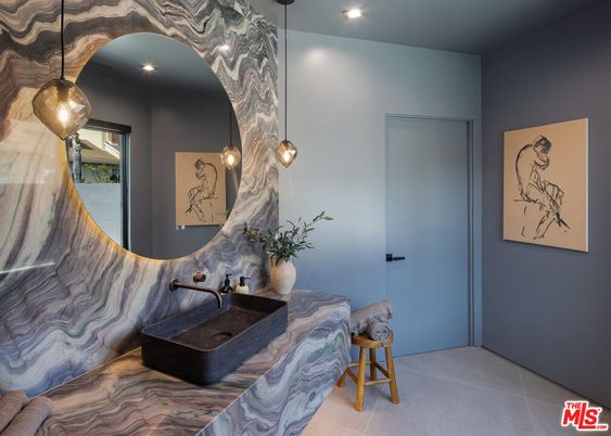 Bathroom, Interior, Pendant Lights, Recessed Lighting