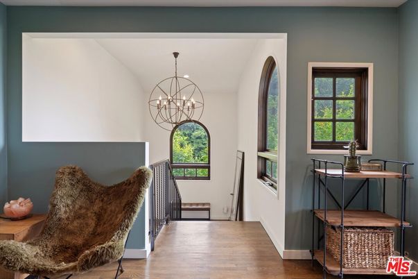 Chandelier, Home Office, Interior, Pendant Lights, Wood Texture Flooring