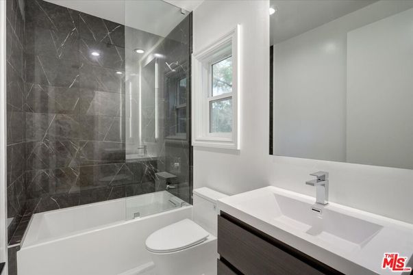 Bathroom, Glass Shower, Interior, Marble Walls, Recessed Lighting