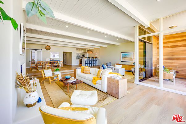 Interior, Living room, Recessed Lighting, Wood Texture Flooring, Wooden Walls