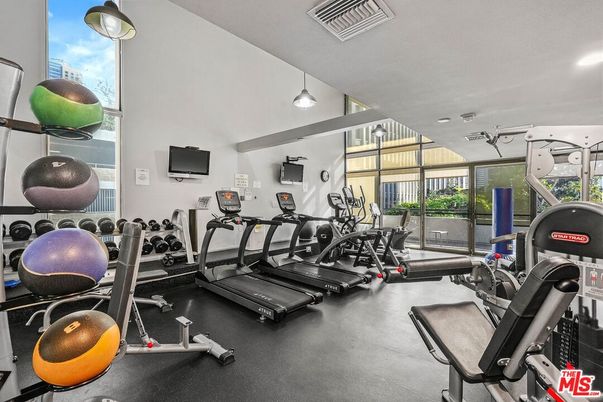 Fitness Equipment, Gym, Interior, Recessed Lighting