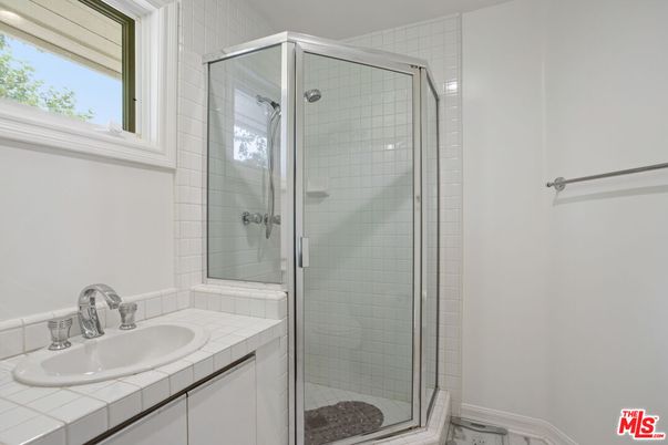 Bathroom, Glass Shower, Interior, Tile Countertops
