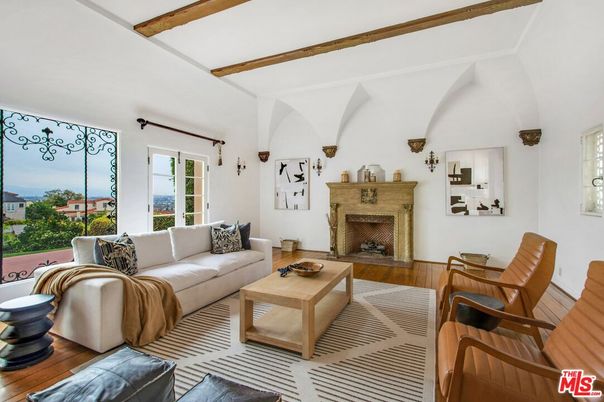 Fireplace, Interior, Living room, Wooden Beams, Wood Texture Flooring