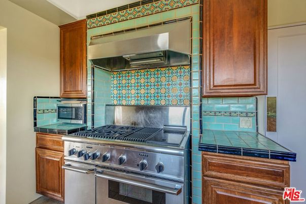 Interior, Kitchen, Stainless Steel Appliances, Tile Countertops