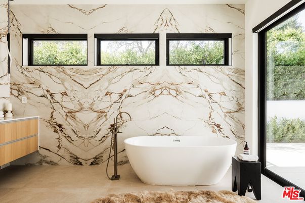 Bathroom, Free Standing Baths, Interior, Marble Walls
