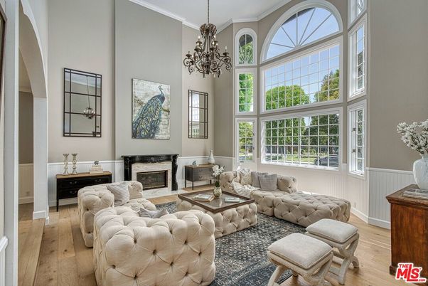 Chandelier, Fireplace, Interior, Living room, Wood Texture Flooring