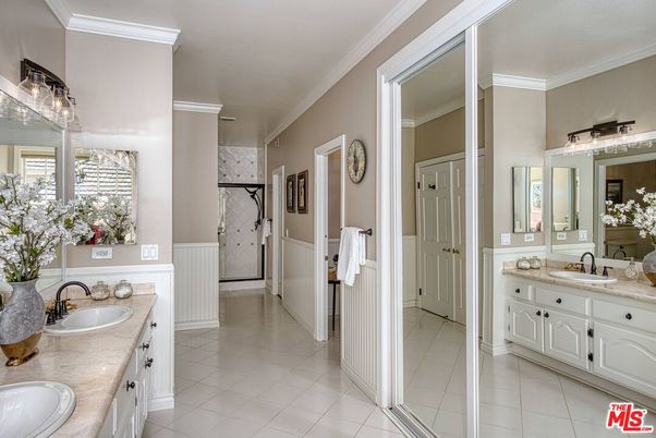 Bathroom, Dual Sink Vanities, Glass Shower, Interior