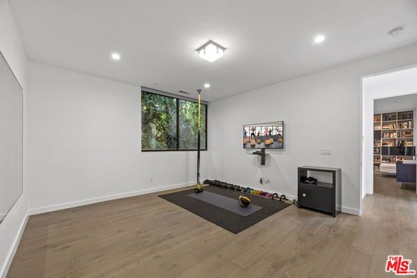 Fitness Equipment, Interior, Recessed Lighting, Wood Texture Flooring