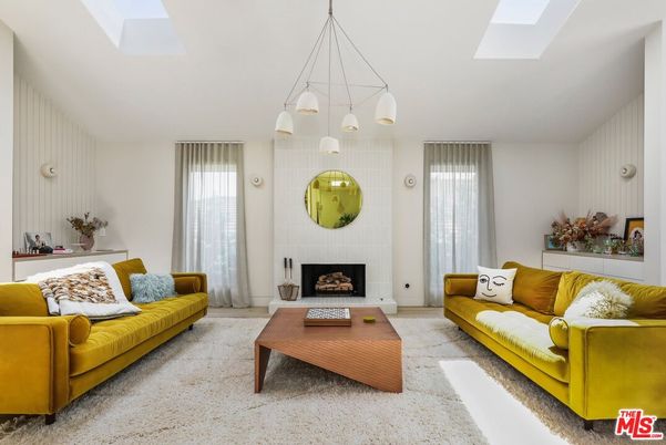 Fireplace, Interior, Living room, Pendant Lights