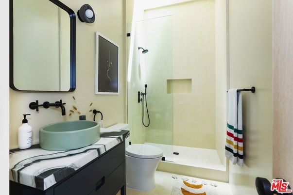 Bathroom, Glass Shower, Interior, Tile Countertops