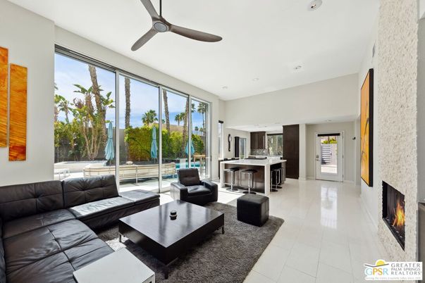 Fireplace, Interior, Living room, Recessed Lighting