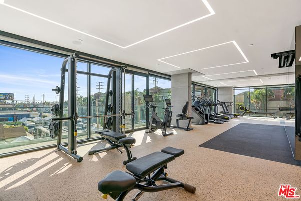 Fitness Equipment, Gym, Interior, Recessed Lighting