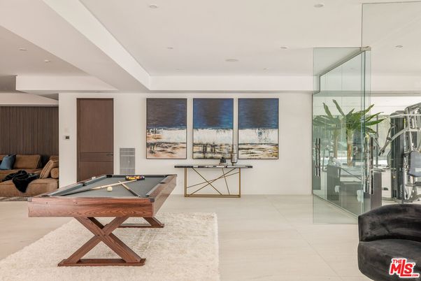 Billiard Table, Game Room, Interior, Recessed Lighting