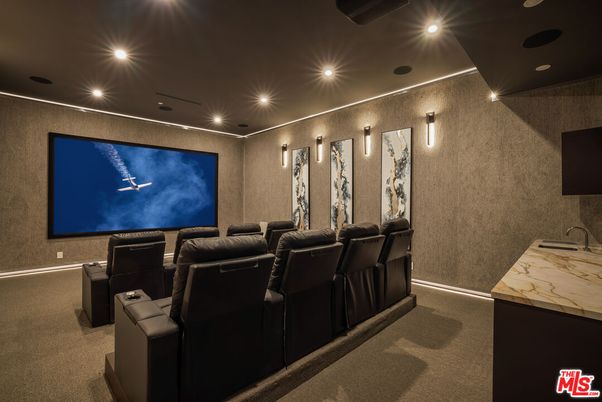 Home Theatre Room, Interior, Projection Screen, Recessed Lighting, Theatre Room