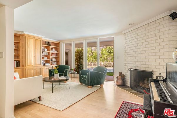 Fireplace, Interior, Living room, Piano, Stone Walls, Wood Texture Flooring