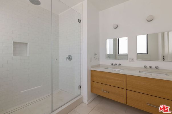 Bathroom, Dual Sink Vanities, Glass Shower, Interior