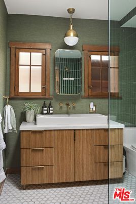 Bathroom, Glass Shower, Interior, Pendant Lights