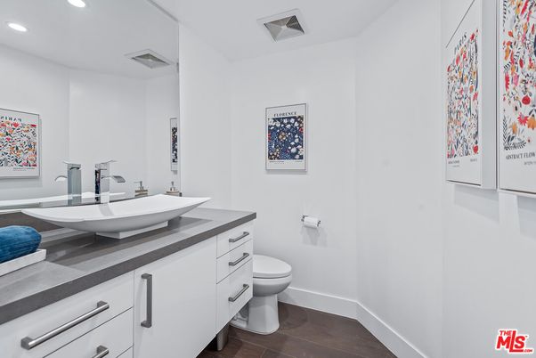 Bathroom, Interior, Recessed Lighting, Wood Texture Flooring