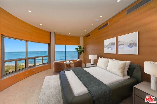 Bedroom, Interior, Recessed Lighting, Water, Wooden Walls