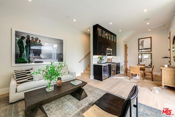 Dining room, Interior, Kitchen, Living room, Recessed Lighting, Wood Texture Flooring