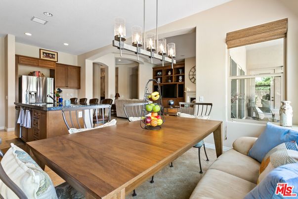 Dining room, Interior, Kitchen, Living room, Pendant Lights, Recessed Lighting, Wood Texture Flooring