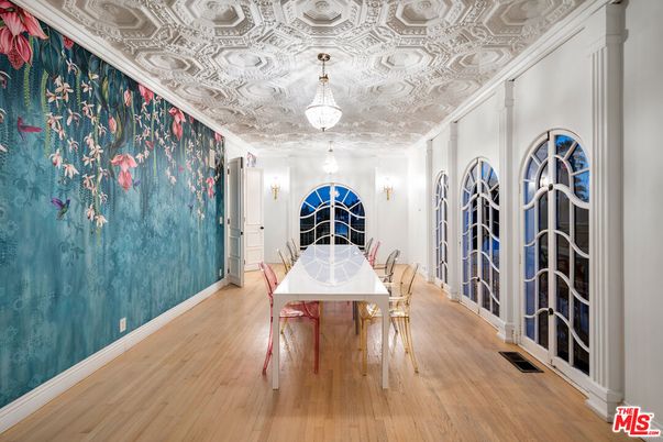 Dining room, Interior, Wood Texture Flooring