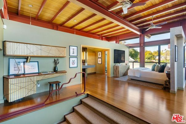 Bedroom, Interior, Wooden Beams, Wooden Ceilings, Wood Texture Flooring