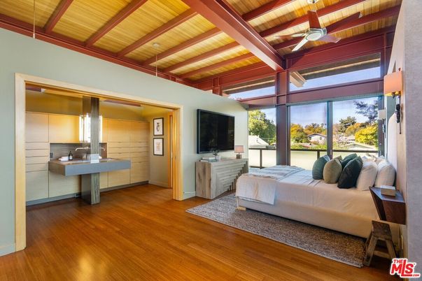 Bedroom, Interior, Wooden Beams, Wooden Ceilings, Wood Texture Flooring