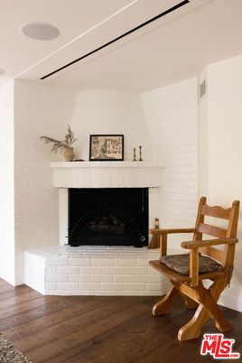 Fireplace, Interior, Stone Walls, Wood Texture Flooring