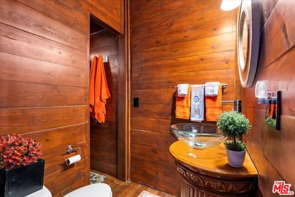 Bathroom, Interior, Wooden Walls