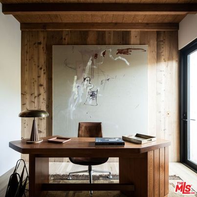 Home Office, Interior, Wooden Walls