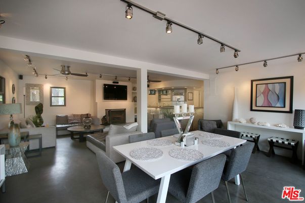 Dining room, Fireplace, Interior, Kitchen, Living room