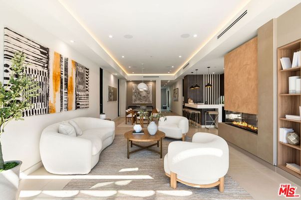 Dining room, Fireplace, Interior, Living room, Pendant Lights, Recessed Lighting