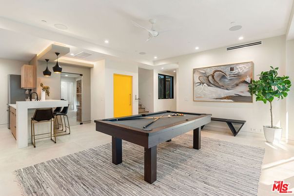 Billiard Table, Game Room, Interior, Pendant Lights, Recessed Lighting