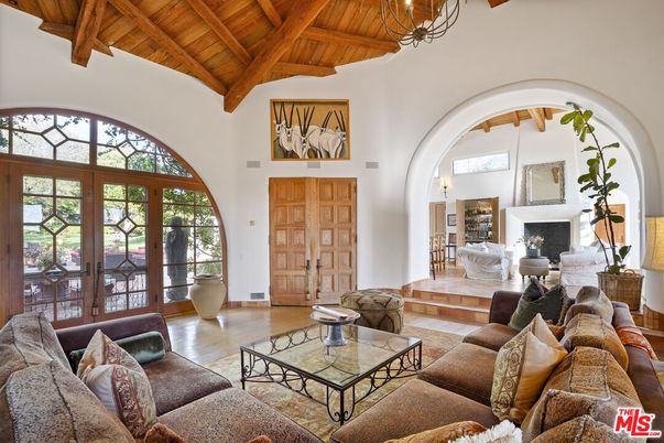 Chandelier, Fireplace, Interior, Living room, Wooden Beams, Wooden Ceilings, Wood Texture Flooring