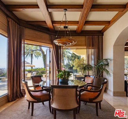 Dining room, Interior, Pendant Lights, Wooden Beams