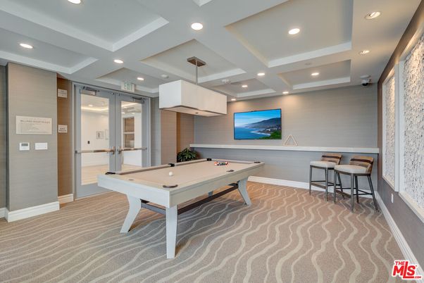 Billiard Table, Game Room, Interior, Pendant Lights, Recessed Lighting