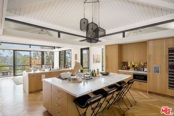 Interior, Kitchen, Pendant Lights, Wood Texture Flooring