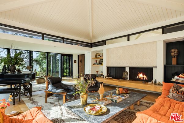 Fireplace, Interior, Living room, Piano, Wood Texture Flooring