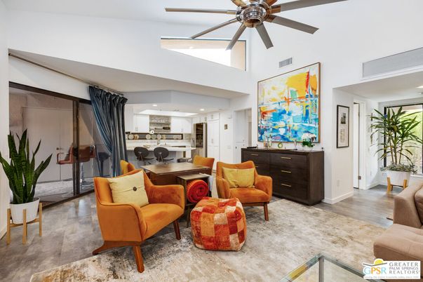 Dining room, Interior, Kitchen, Living room, Recessed Lighting, Stainless Steel Appliances, Wood Texture Flooring