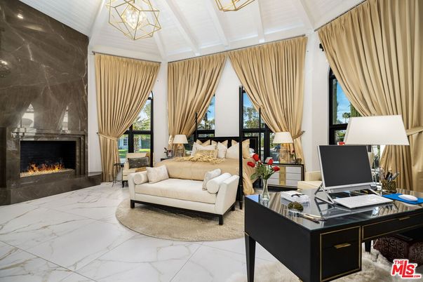 Fireplace, Home Office, Interior, Living room, Marble