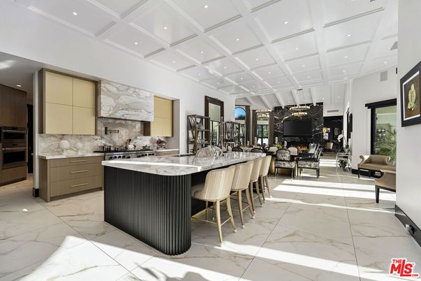 Interior, Kitchen, Living room, Marble, Recessed Lighting