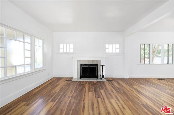 Empty room, Fireplace, Interior, Wood Texture Flooring