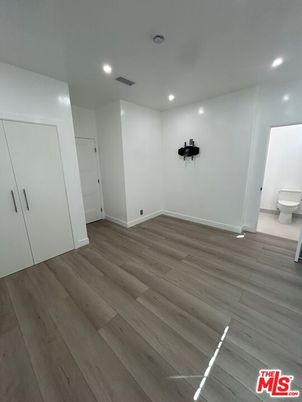 Bathroom, Empty room, Interior, Recessed Lighting, Wood Texture Flooring