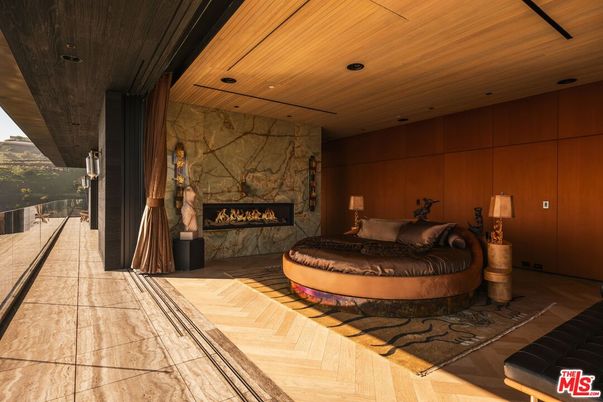Fireplace, Interior, Recessed Lighting, Wooden Ceilings, Wood Texture Flooring, Wooden Walls